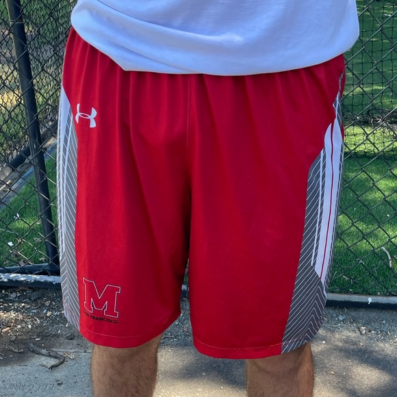 SAN FRANCISCO MEN UNDER ARMOUR M FOOTBALL SHORTS WORKOUT GYM BODYBUILDER ATHLETE - Picture 8 of 17